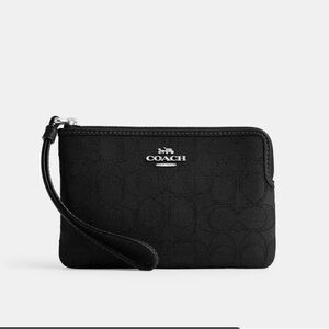Coach Black and Silver Wristlet